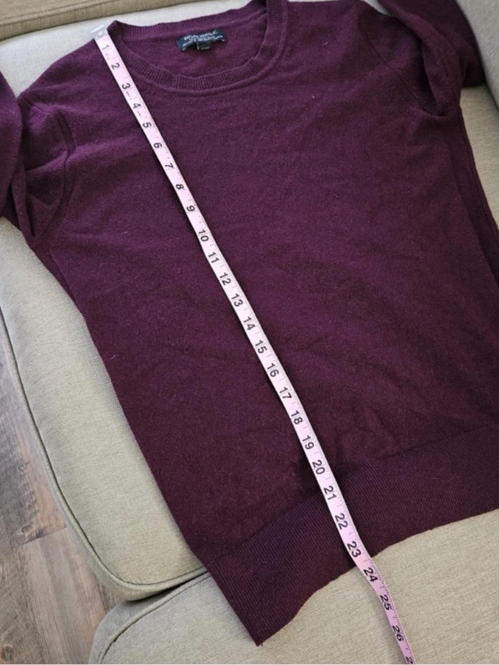 Banana republic merino wool Crewneck Women's Sweater top Burgundy size small - Picture 12 of 12